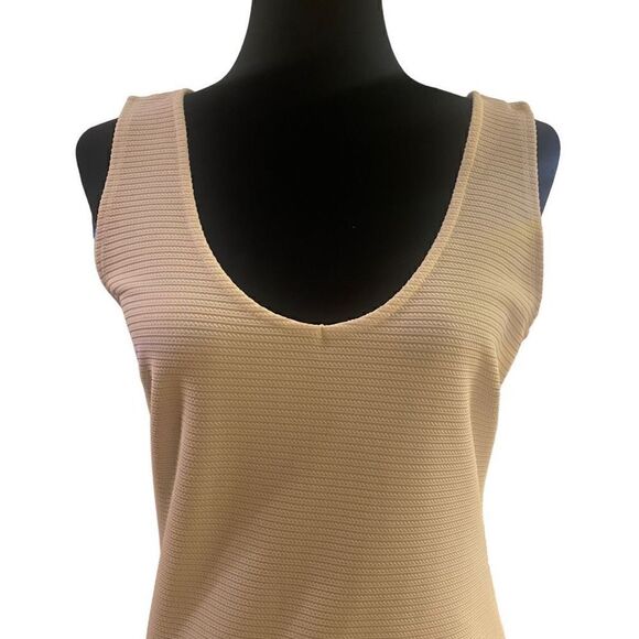 Forever 21 White Ribbed Sleeveless Mini Bodycon Dress Size Large - Picture 2 of 12